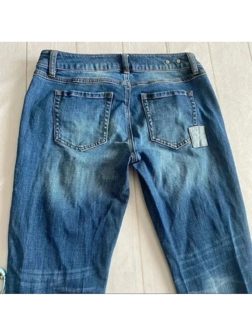 CAbi Slim Boyfriend Patchwork Jeans #5308 Sz 2 - Picture 6 of 16